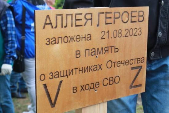 Аллею героев СВО высадили в Усть-Илимске